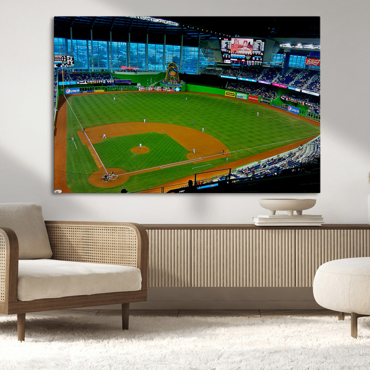 Miami Marlins Baseball Team Print - Miami LoanDepot Park