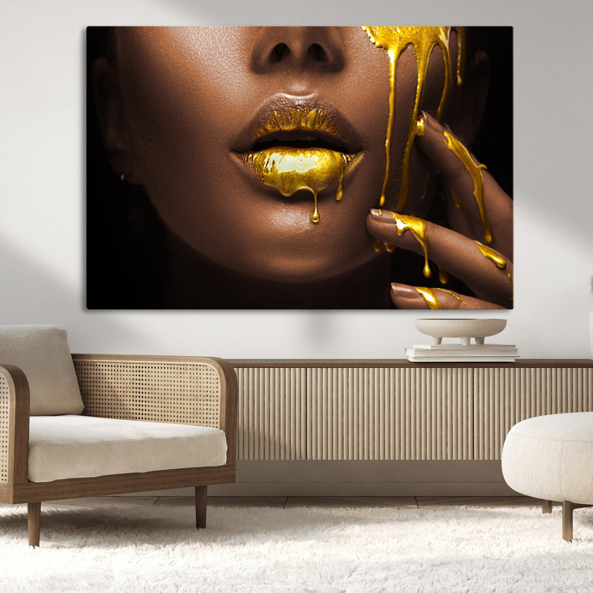 African American Art Black Woman Canvas Print, African Wall