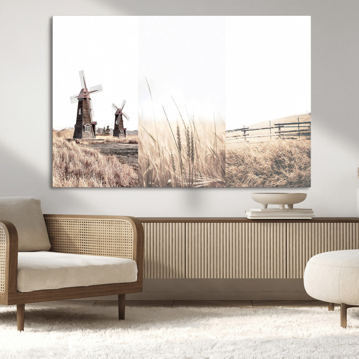 Farm Prints Set, Farmhouse Wall Art Canvas, Country House