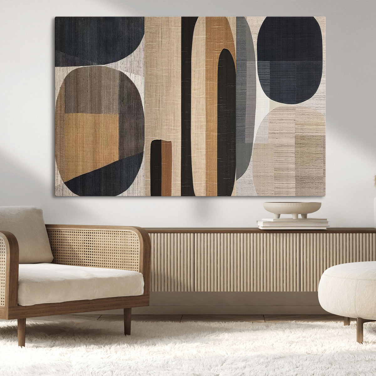 Wabi Sabi Canvas Print - Geometric Abstract Wall Art Canvas