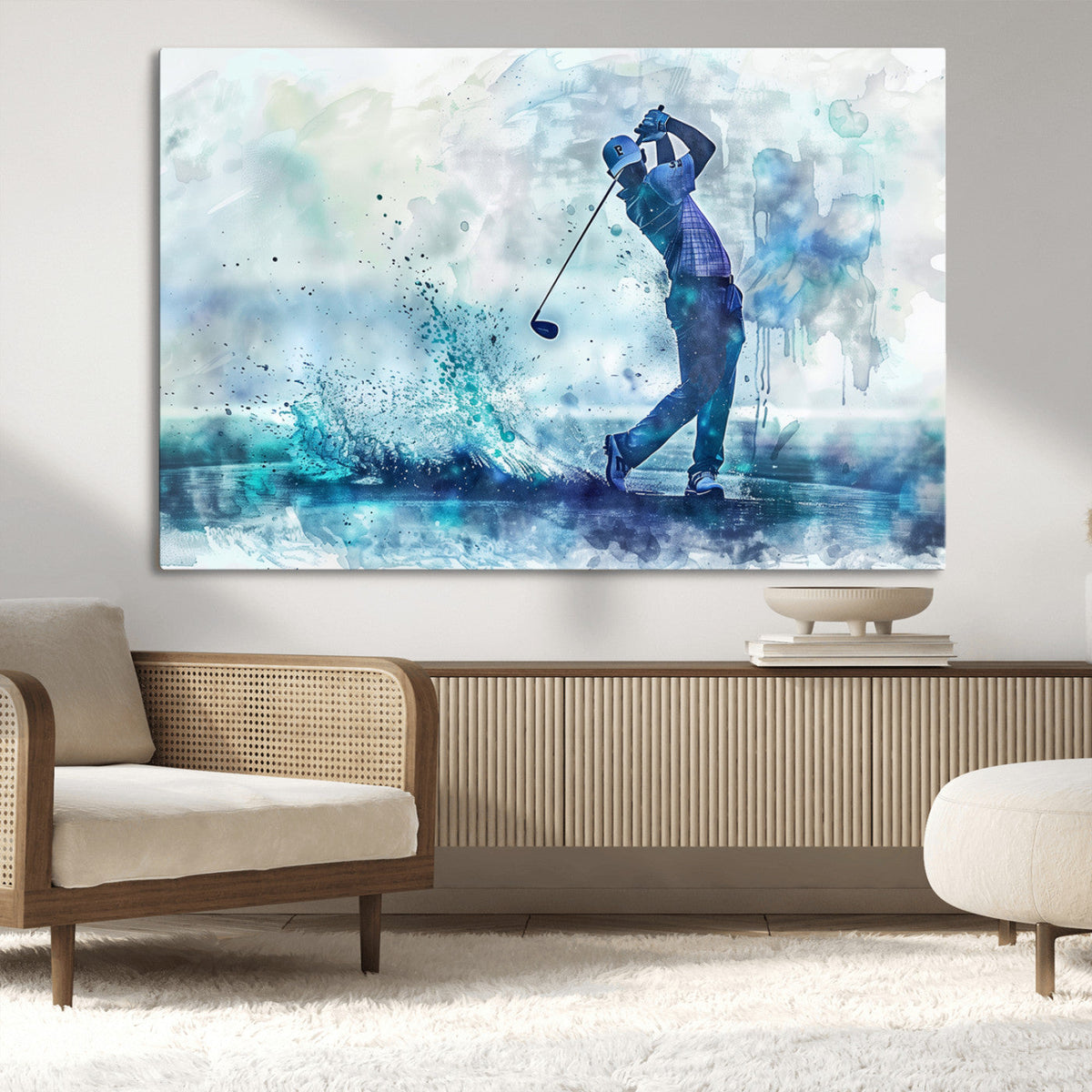 Golf Swing Wall Art Canvas Print - Sports-Inspired
