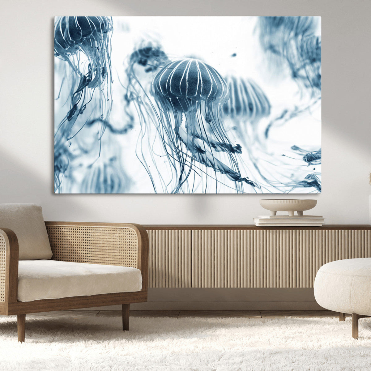 Abstract Jellyfish Canvas Print Wall Art