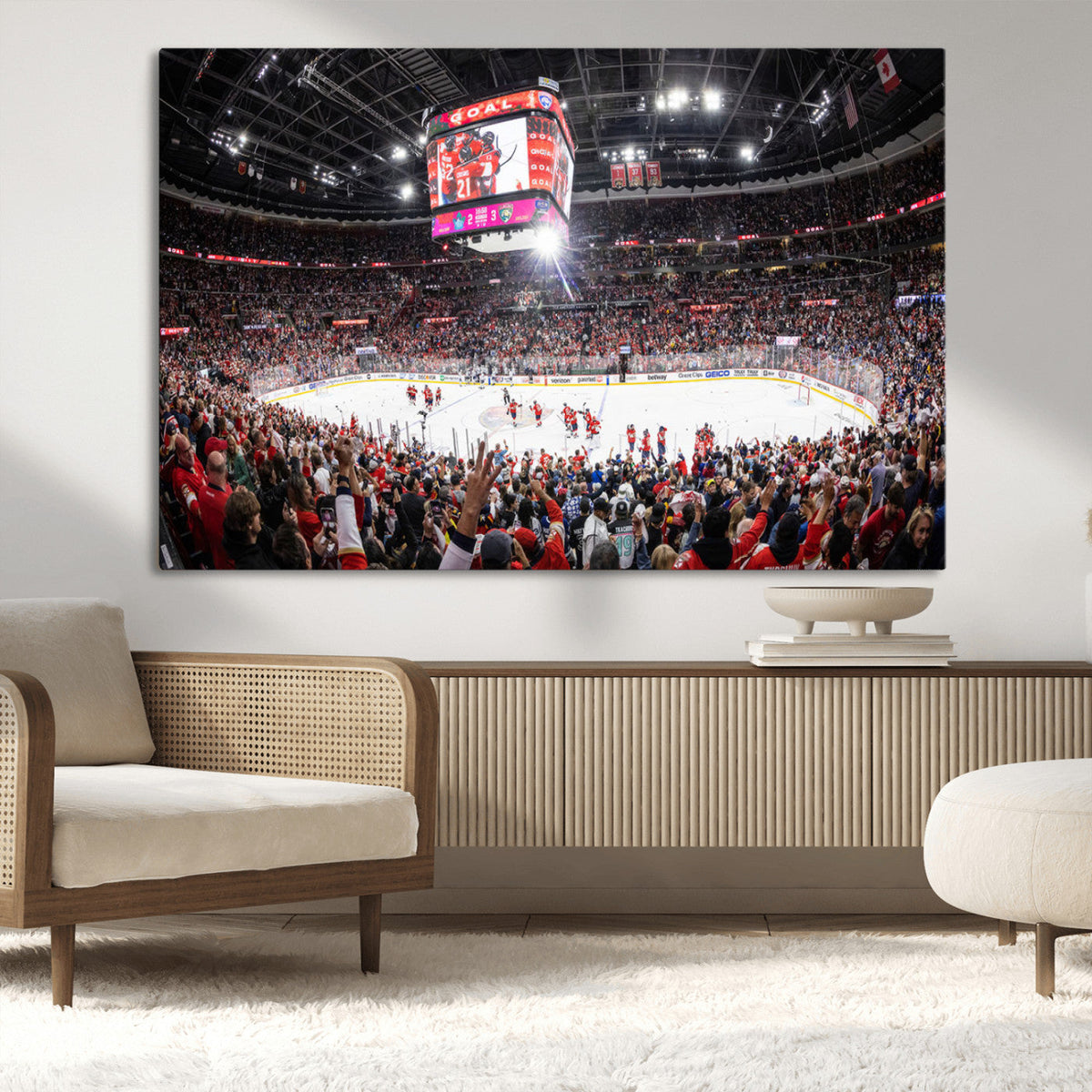 Amerant Bank Arena Wall Art Canvas Print - Basketball Arena