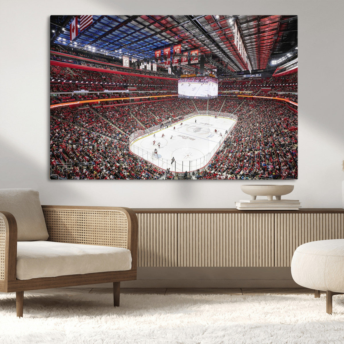 Barton Malow Little Caesars Arena Detroit Wall Art Canvas