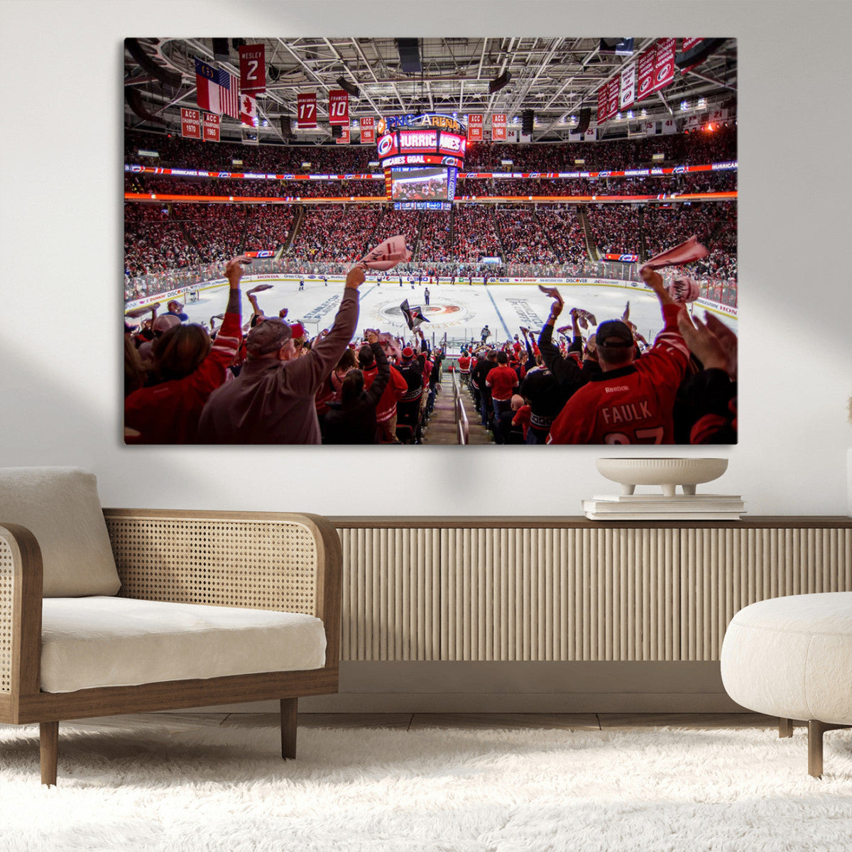 Carolina Hurricanes Ice Hockey Stadium Wall Art, Carolina