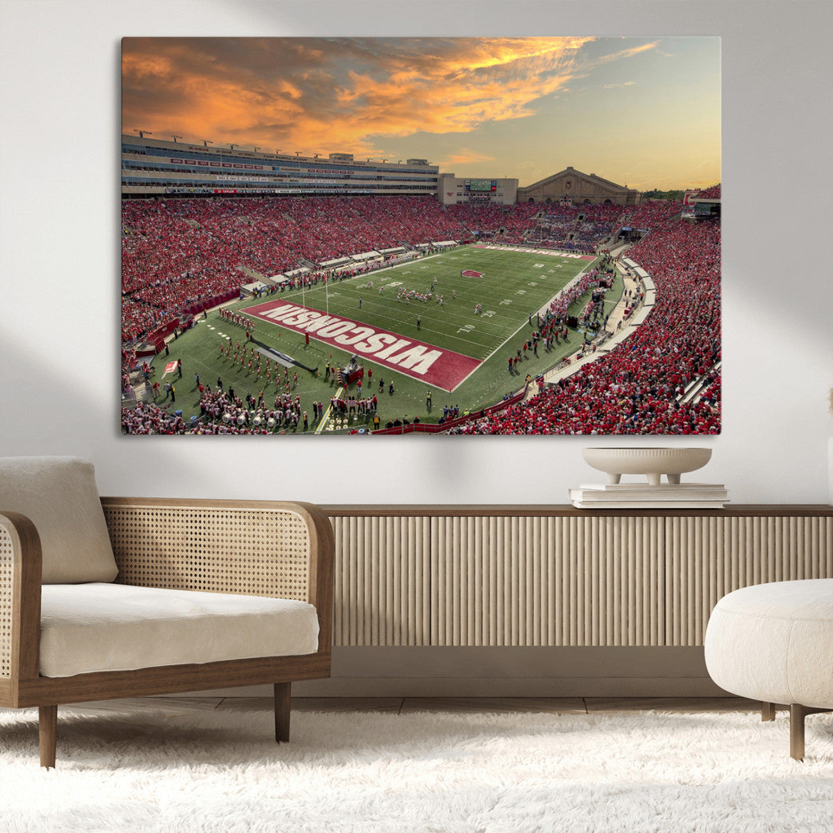 Camp Randall Stadium Wisconsin Badgers Large Wall Art Canvas