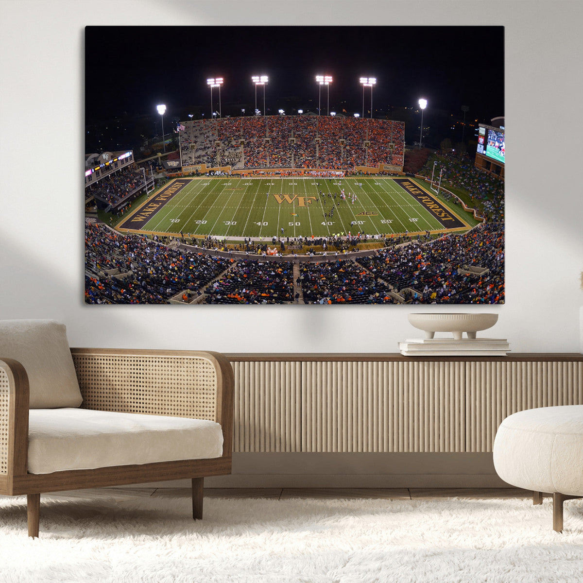 Demon Deacons Print Canvas, Football Team Print -