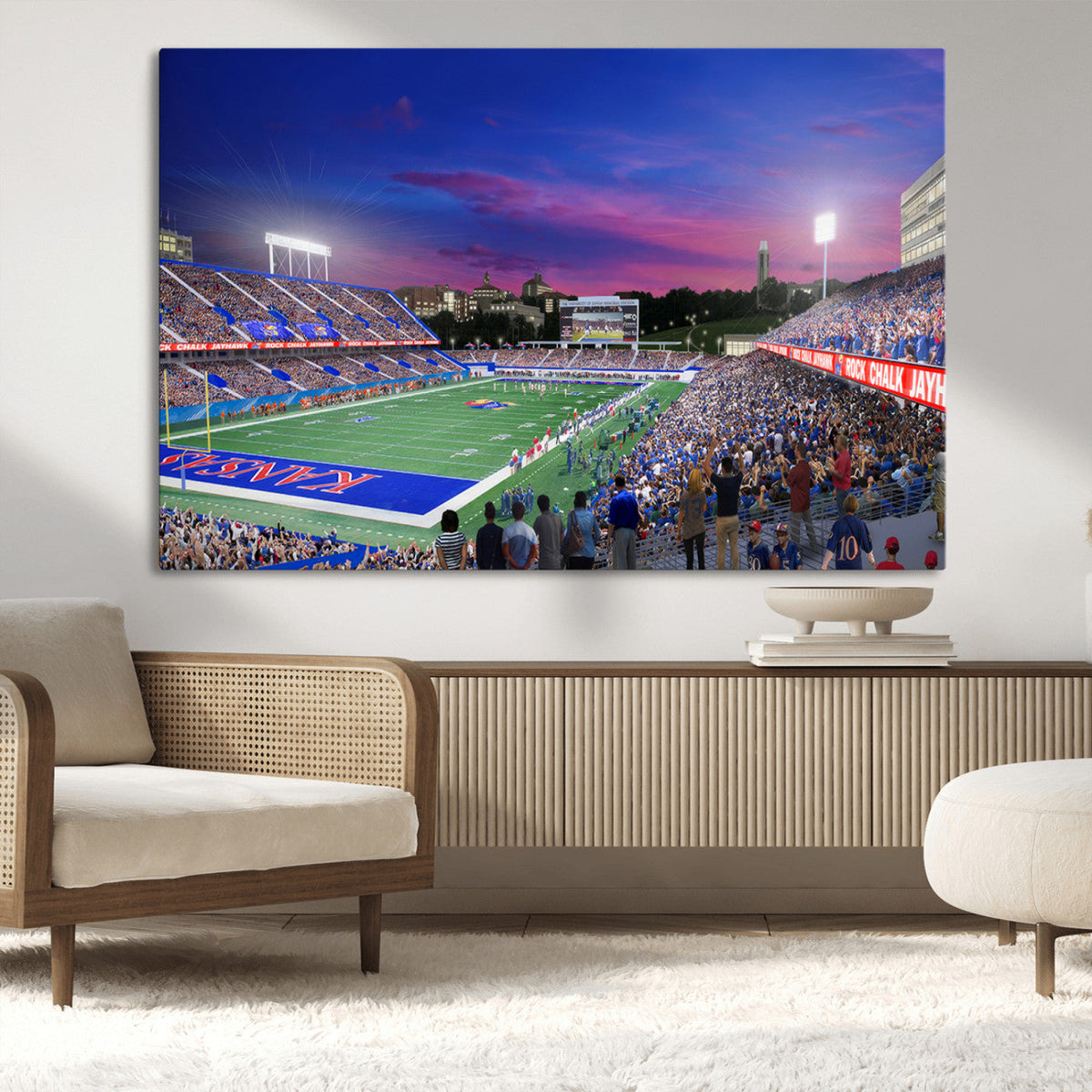 University of Kansas Jayhawks Football Team Print Canvas-