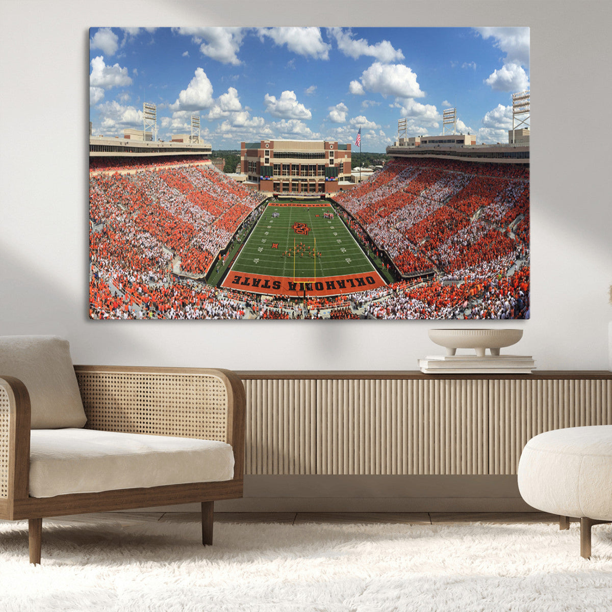 Oklahoma State Cowboys Football Team Print - Stillwater