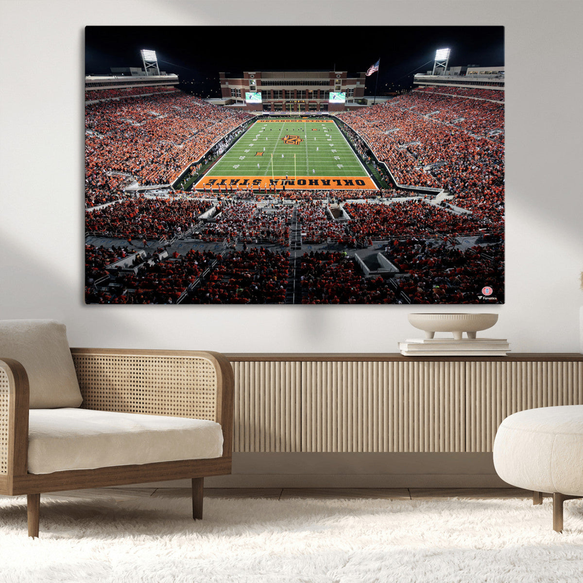 Oklahoma State Cowboys Canvas Print, Football Team Print -