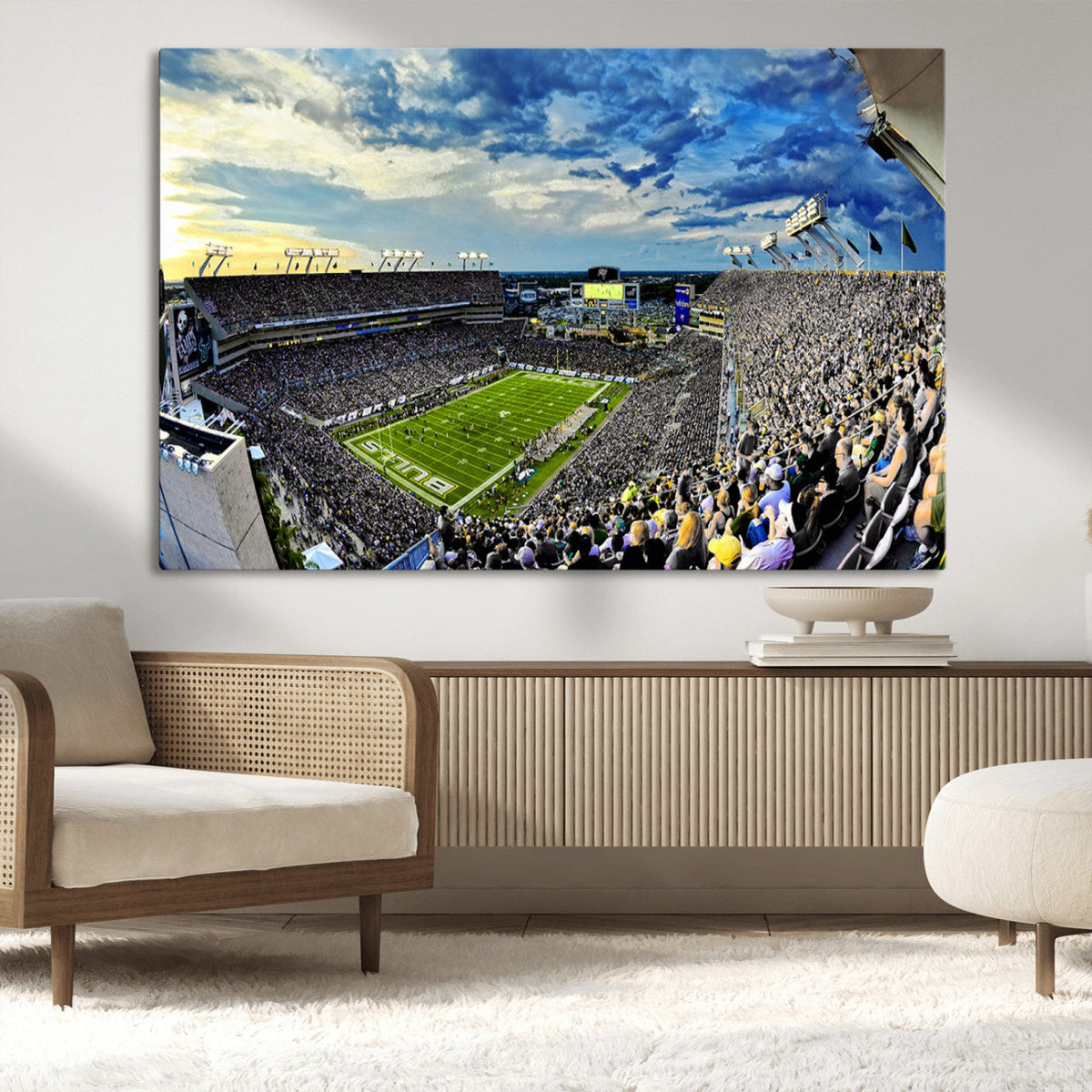 Framed USF Bulls Football Team Print - Tampa Raymond James