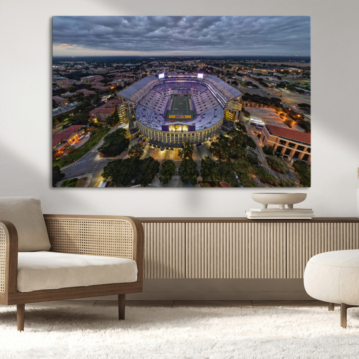 The Louisiana State University Tigers Football Team Print -