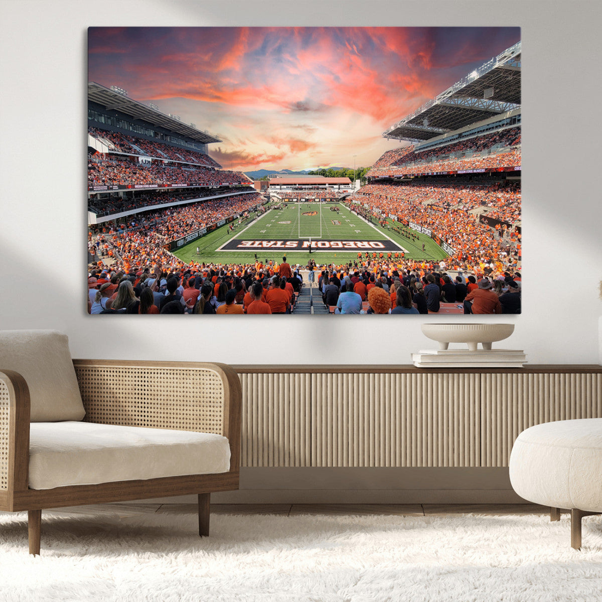 Oregon State Beavers Football Team Print - Corvallis Reser