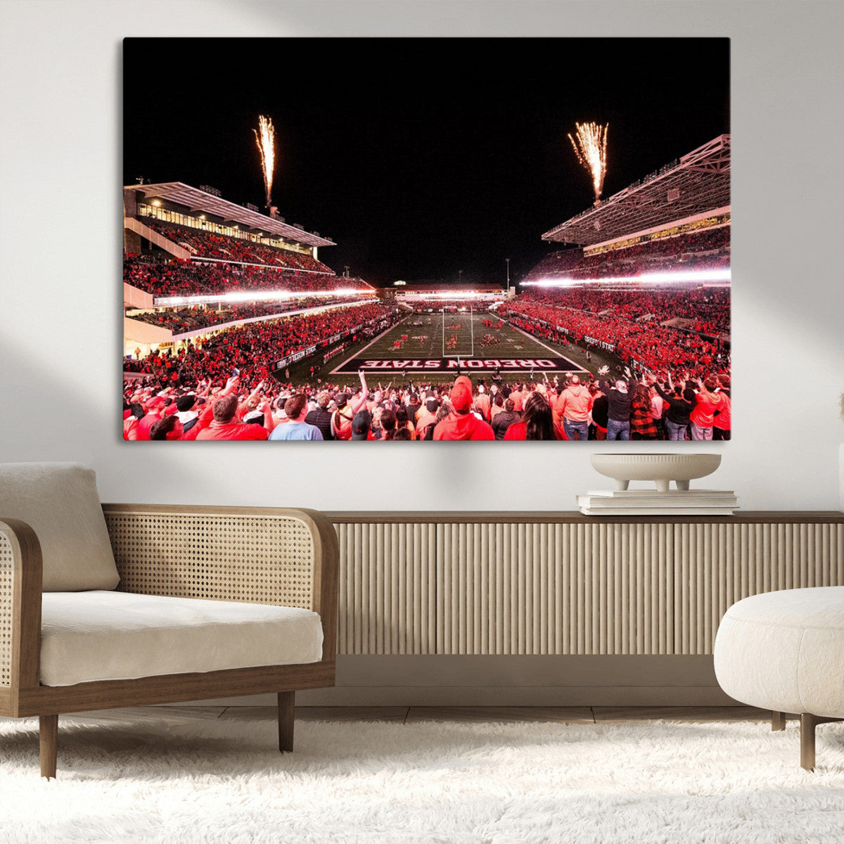 Oregon State Beavers Football Team Print - Corvallis Reser