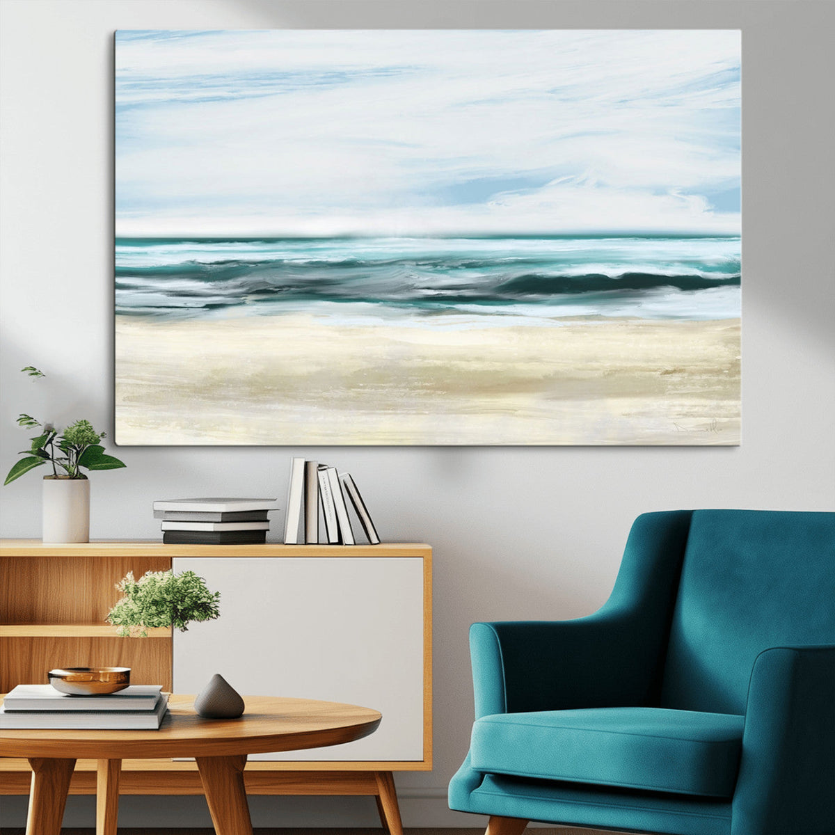 Ocean Abstract Wall Art Canvas Print