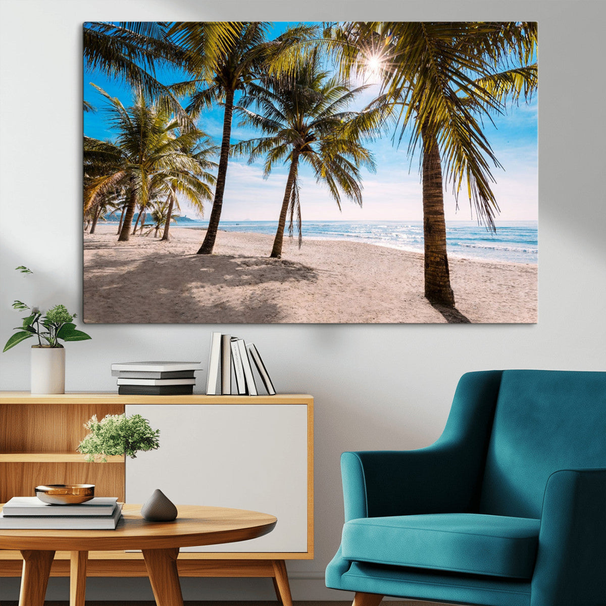 Palm Beach Tropical Island Wall Art Canvas Print