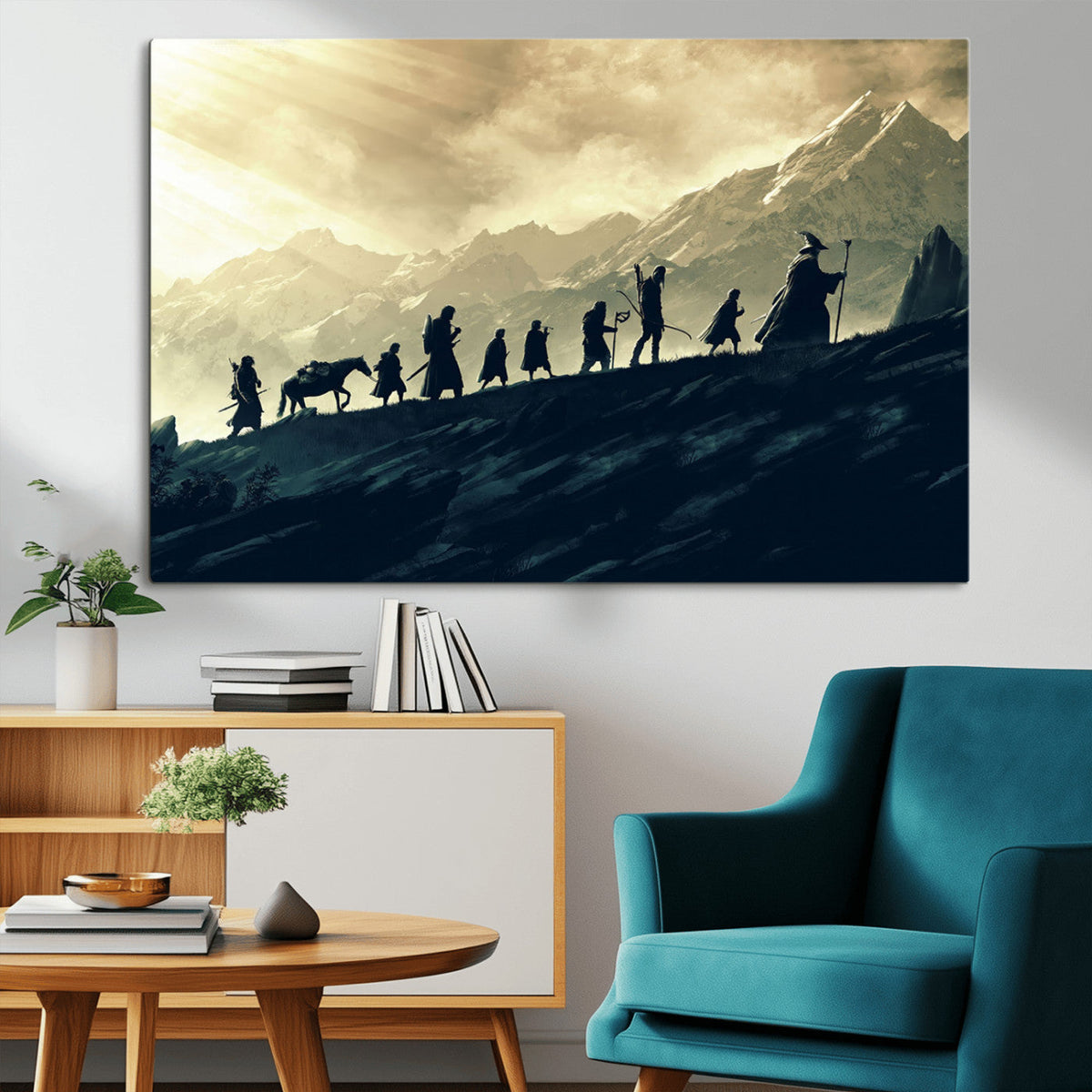 Fellowship Journey Wall Art – Fantasy Adventure Canvas Print