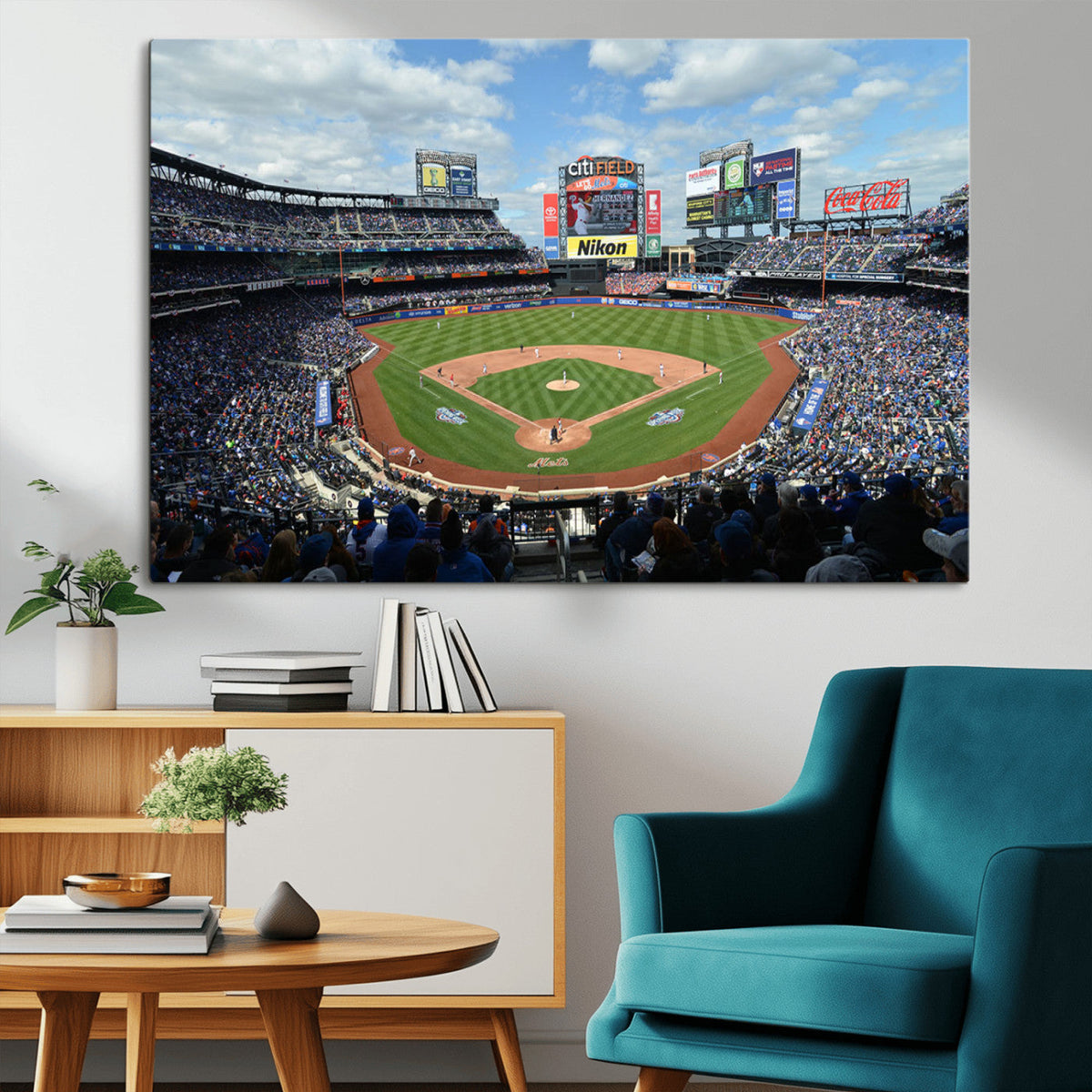 New York Mets Baseball Team Print - Citi Field Stadium Wall