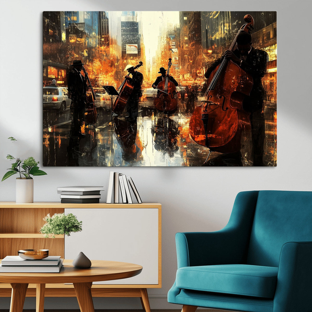 Jazz Wall Art Canvas Print – Colorful Musical Instrument