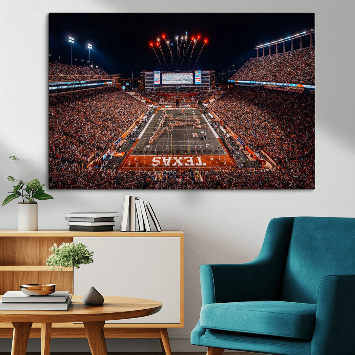 Texas Stadium Night Game Wall Art Canvas Print – Vibrant