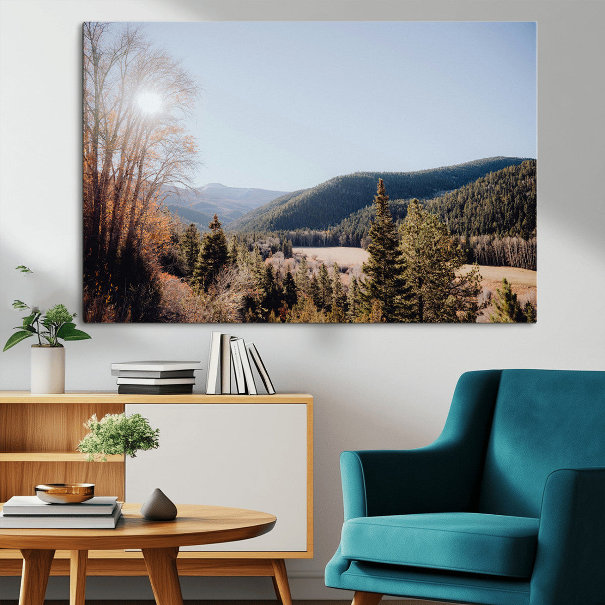 Tropical Palm Trees Wall Art Canvas Print – Framed Sunset