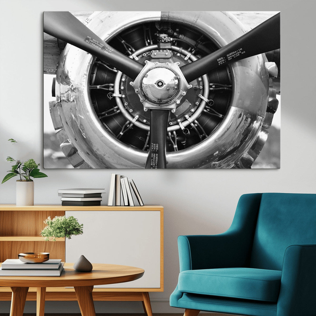 Vintage Airplane Wall Art Canvas Print