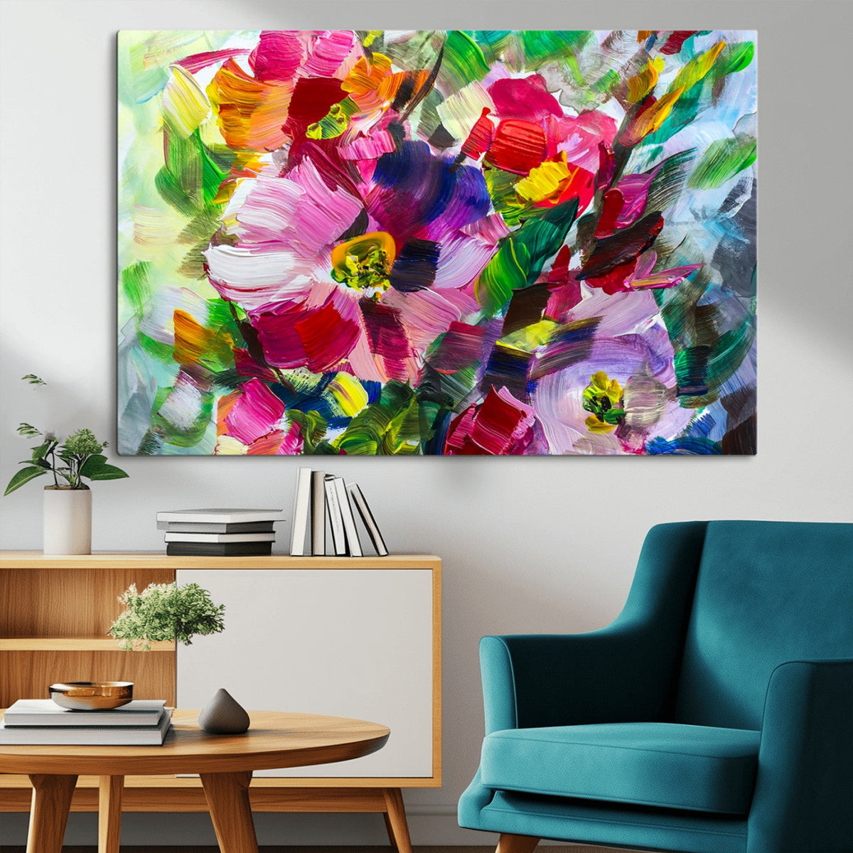 Oil Flower Abstract Canvas Print