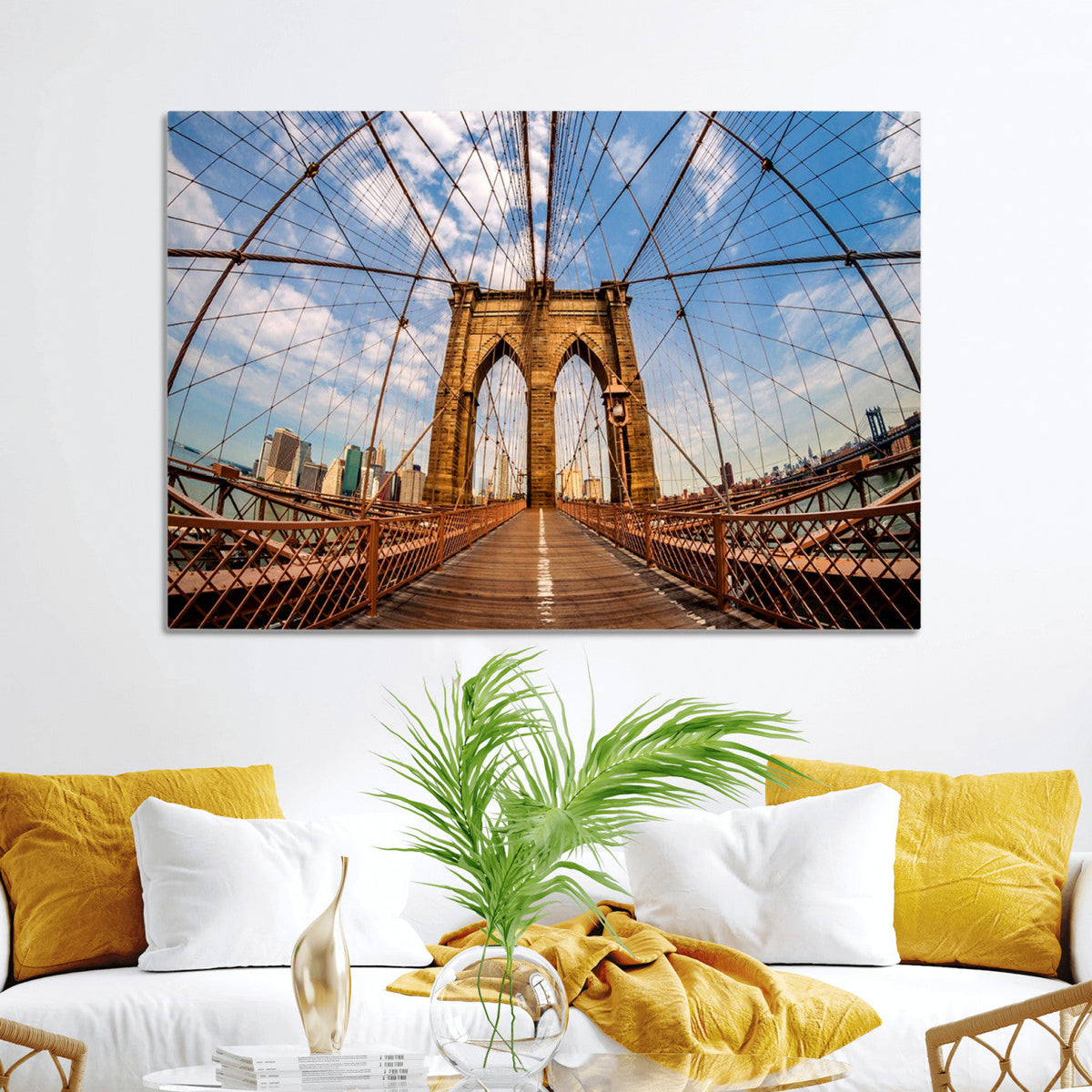 Brooklyn Bridge Manhattan Wall Art Canvas Print