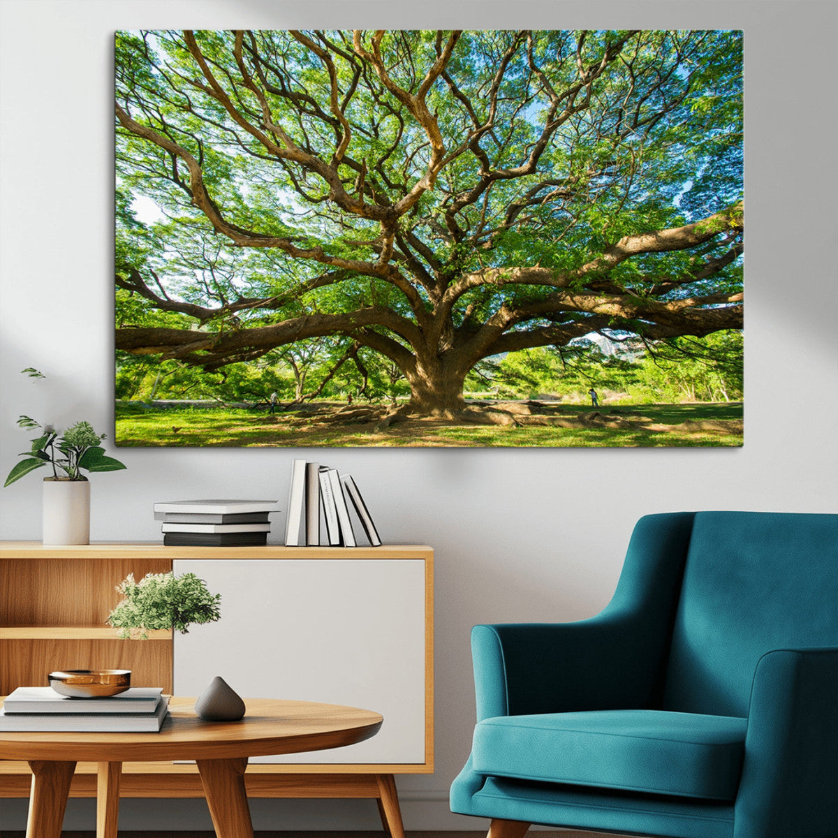 Majestic Oak Tree Wall Art – Serene Nature Canvas Print with