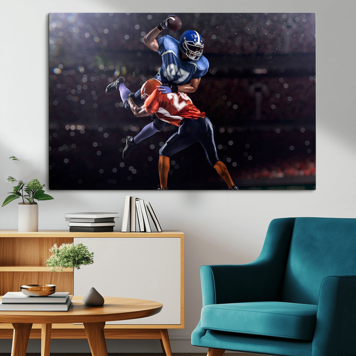 American Football Wall Art Canvas Print, Stadium Sport Wall