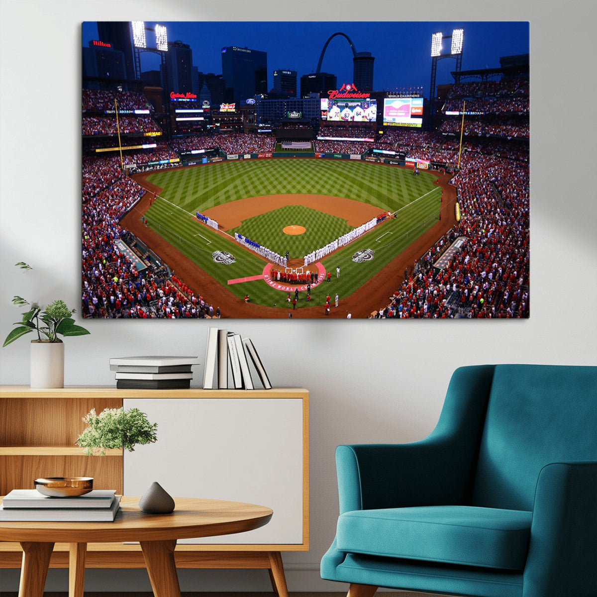 St. Louis Cardinals Baseball Team Print - Busch Stadium Wall