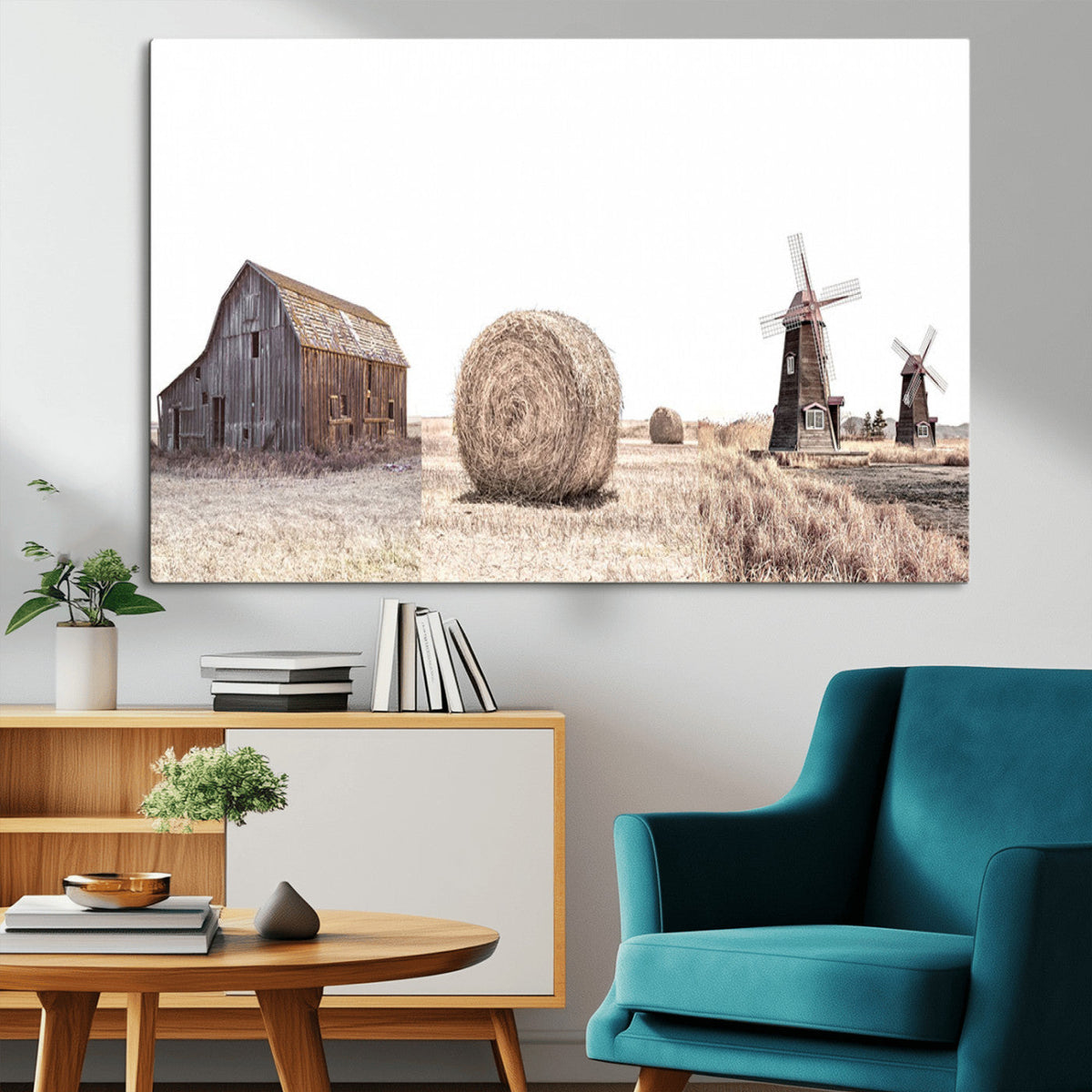 Farm Prints Set, Set of 3 Farmhouse Wall Art, Country House