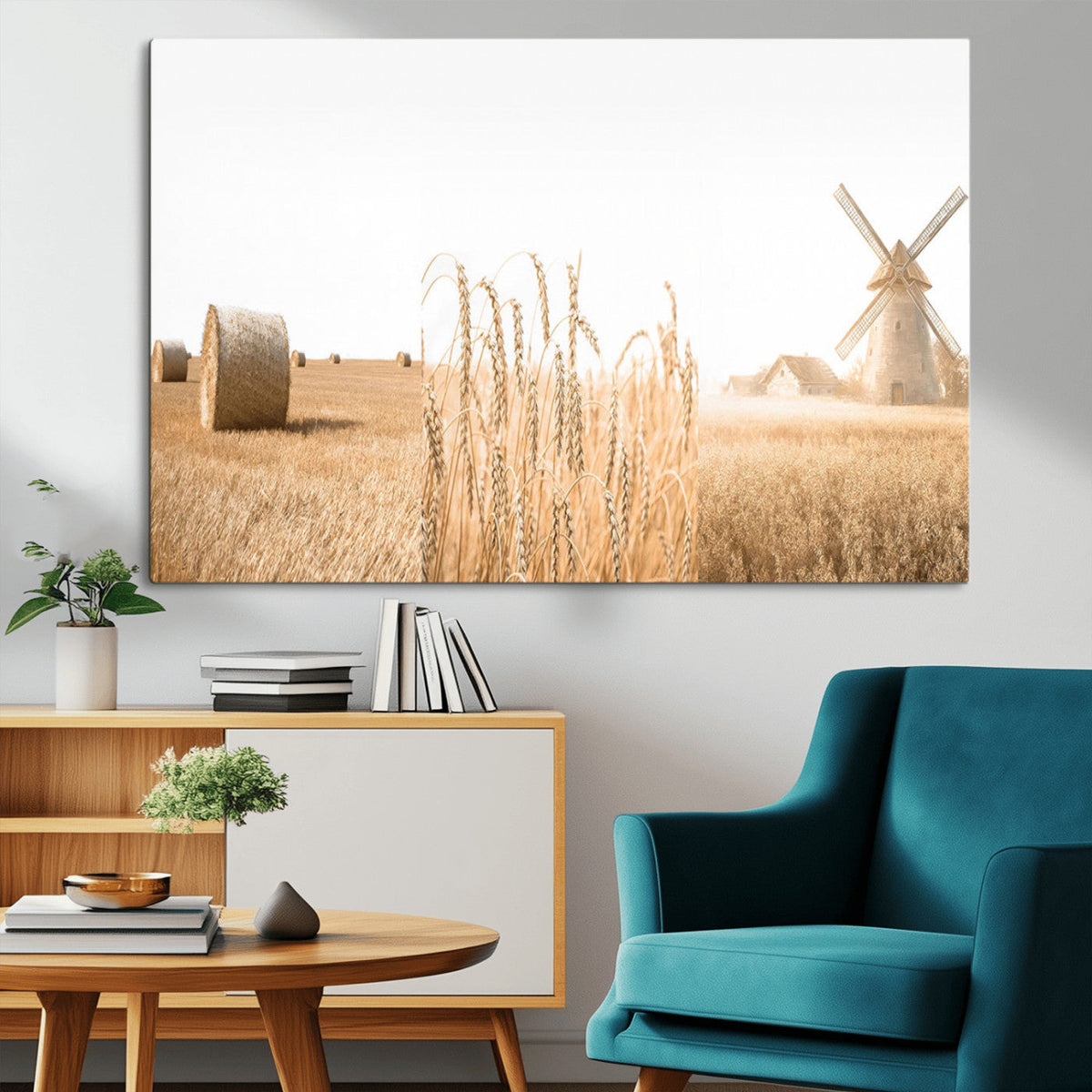 Vintage Farmhouse Triptych Wall Art – Giclée Canvas