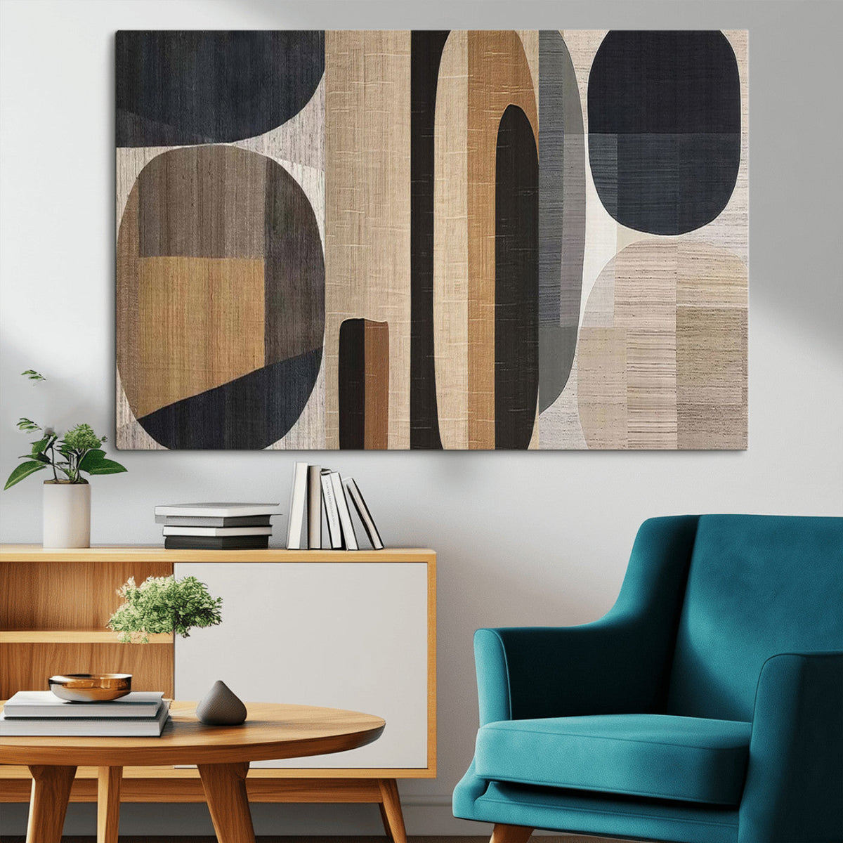Wabi Sabi Canvas Print - Geometric Abstract Wall Art Canvas