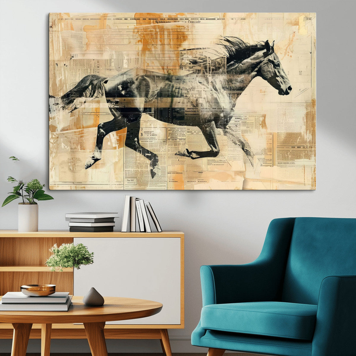 Chines Style Running Horse Western Wall Art | Farmhouse Wall