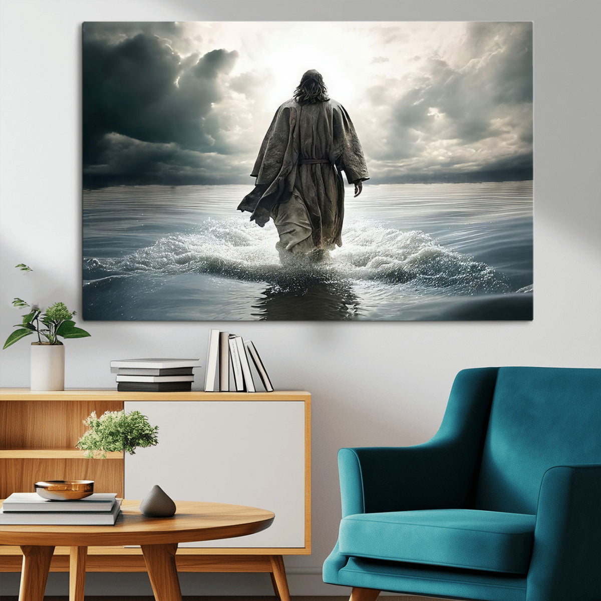 Jesus Walking on Water Wall Art | Canvas Print | Ready to
