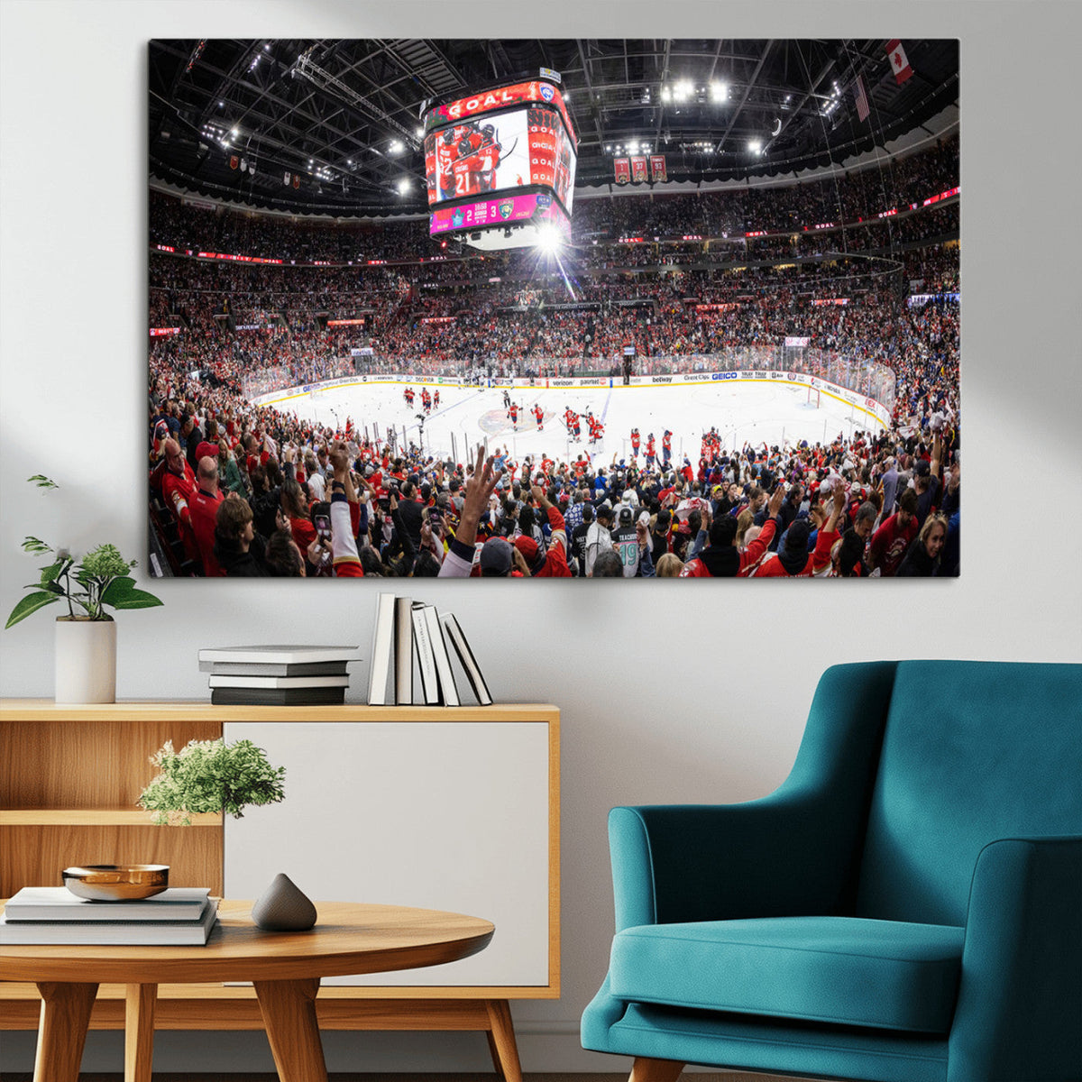 Amerant Bank Arena Wall Art Canvas Print - Basketball Arena