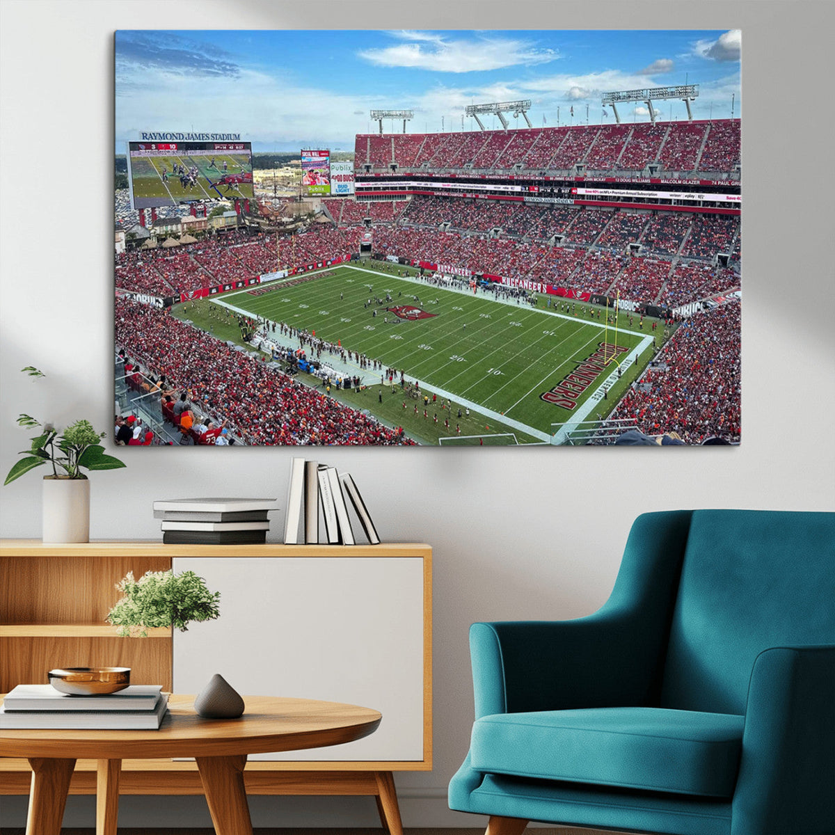 Florida Tampa Raymond James Stadium Wall Art Canvas Print -