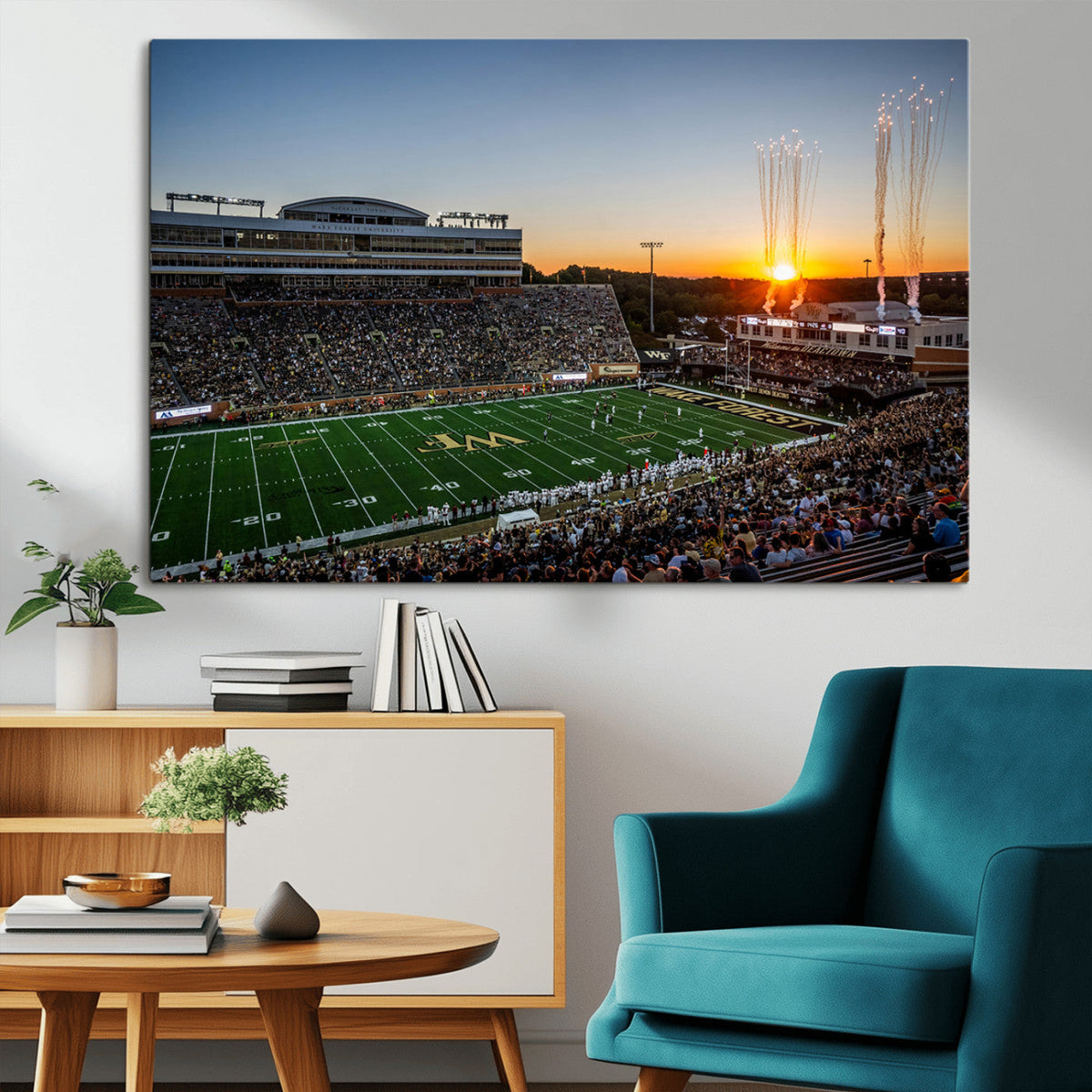 Demon Deacons Football Team Print Canvas- Winston-Salem