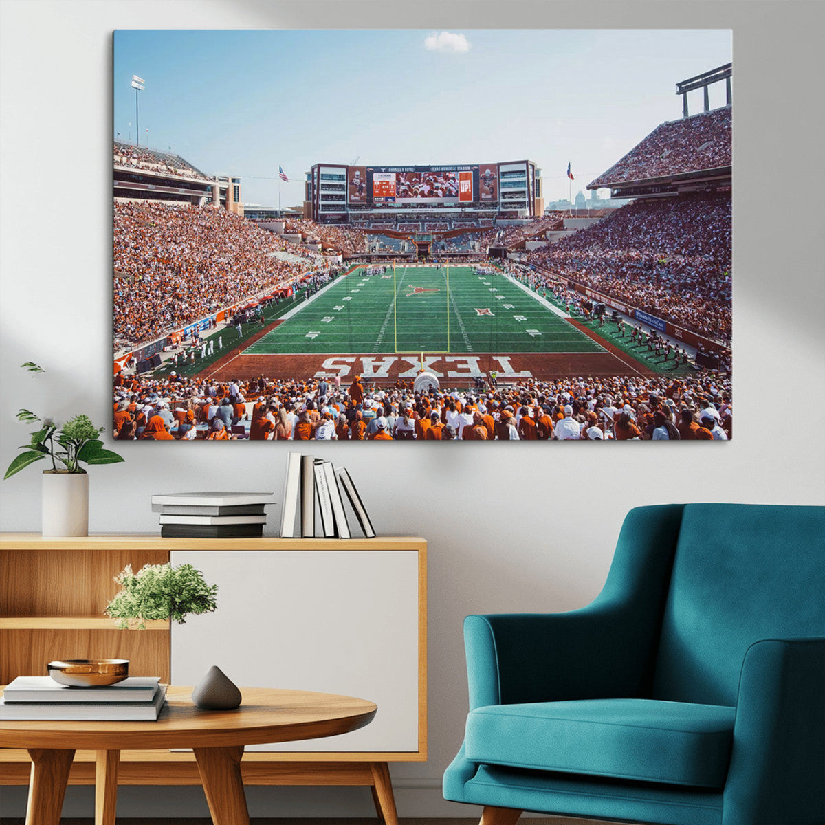 Framed Texas Memorial Stadium Canvas, University of Texas