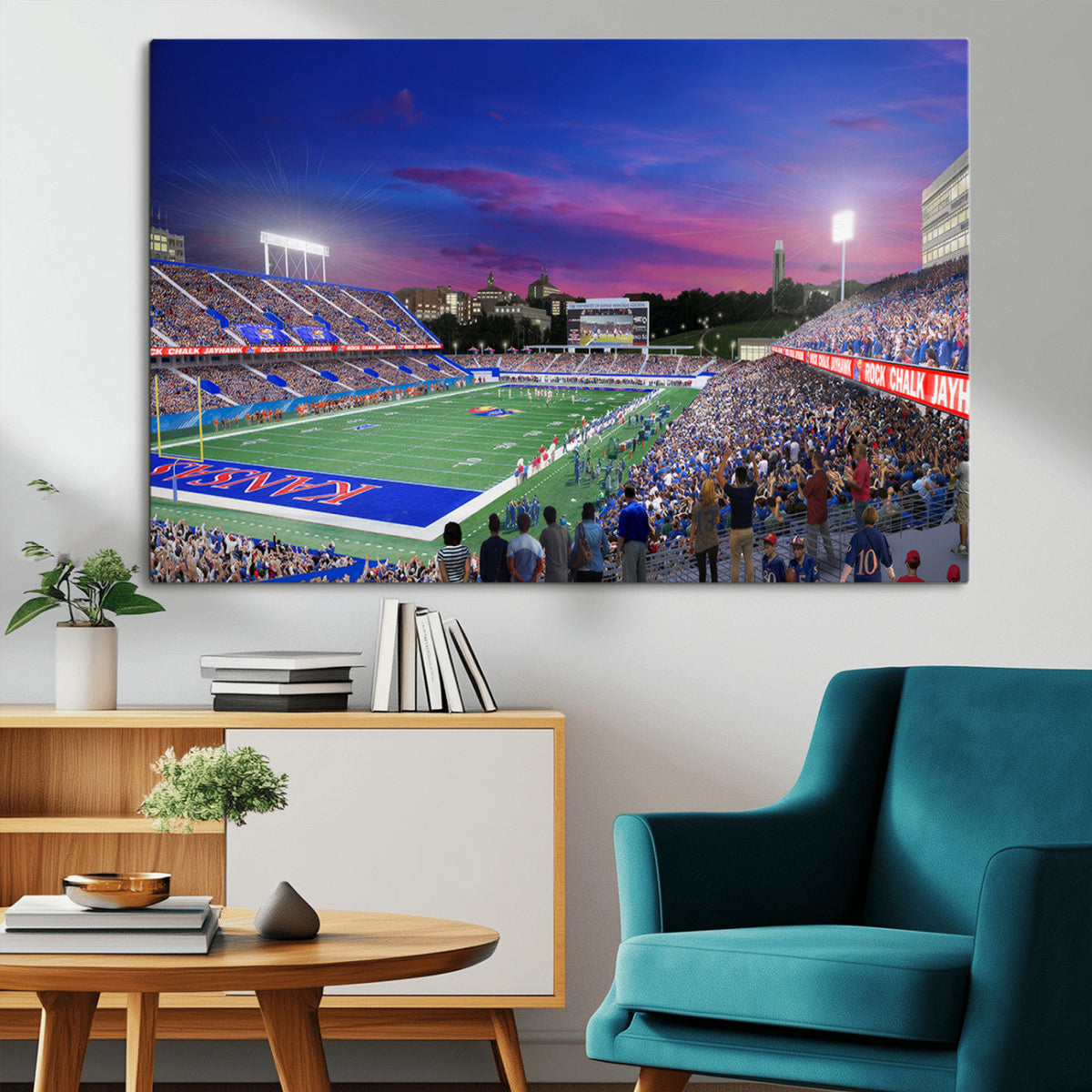 University of Kansas Jayhawks Football Team Print Canvas-