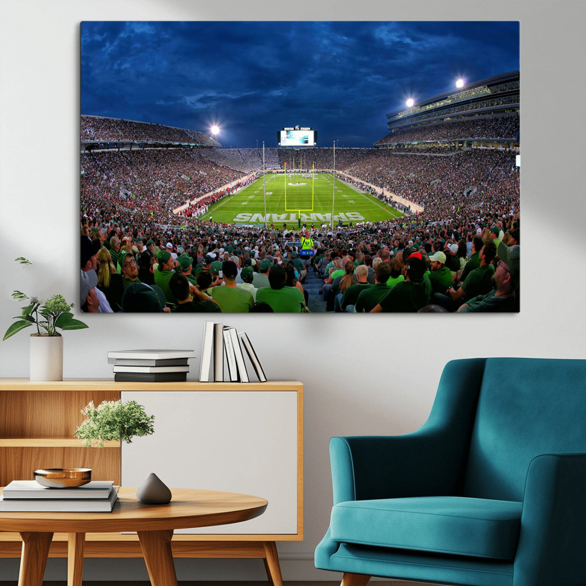 Michigan State Spartans Football Team Print - East Lansing