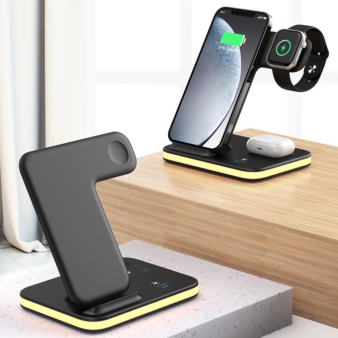 4-in-1 Wireless Charging Stand with Night Light