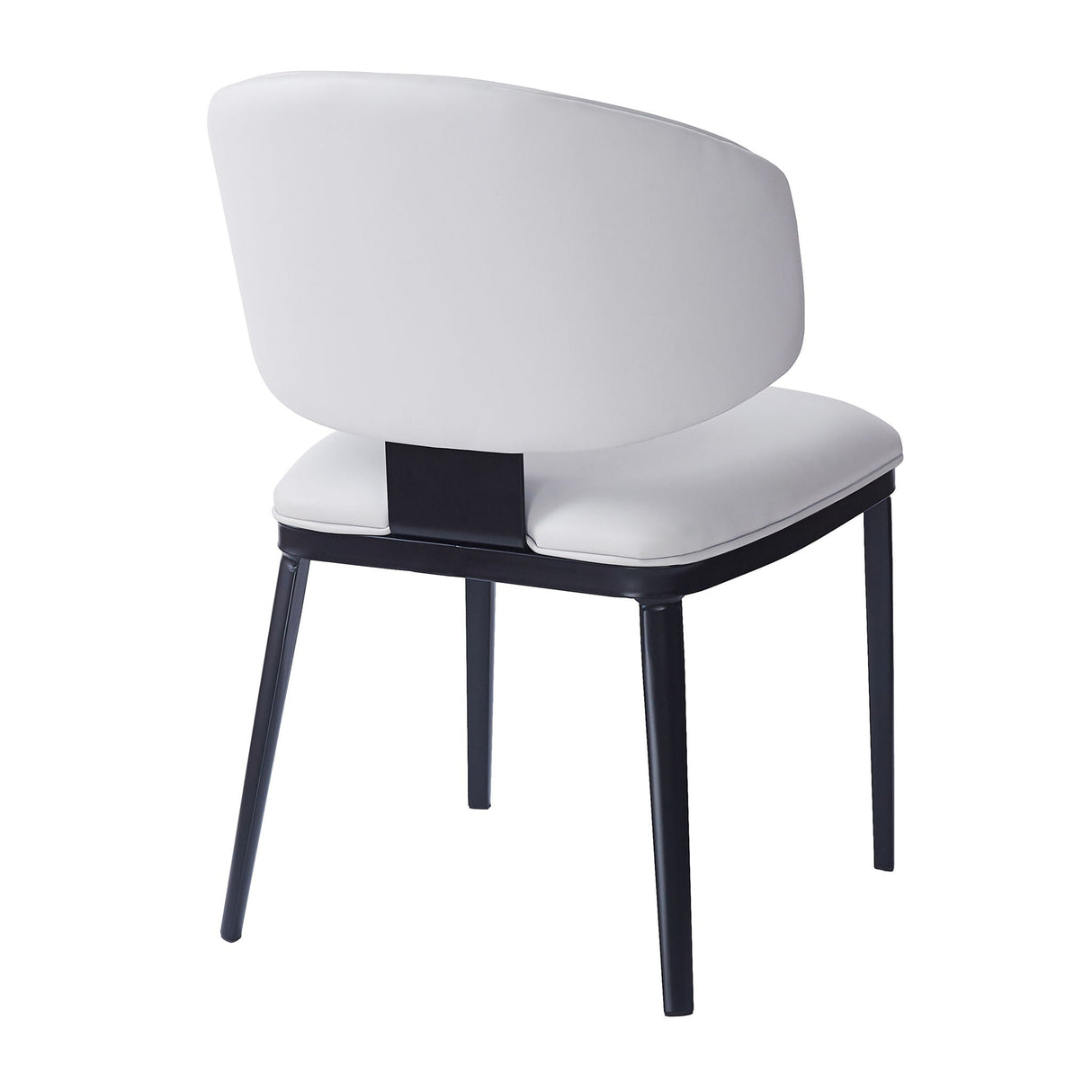 5 Pieces Modern Faux Leather And Metal Dining Set