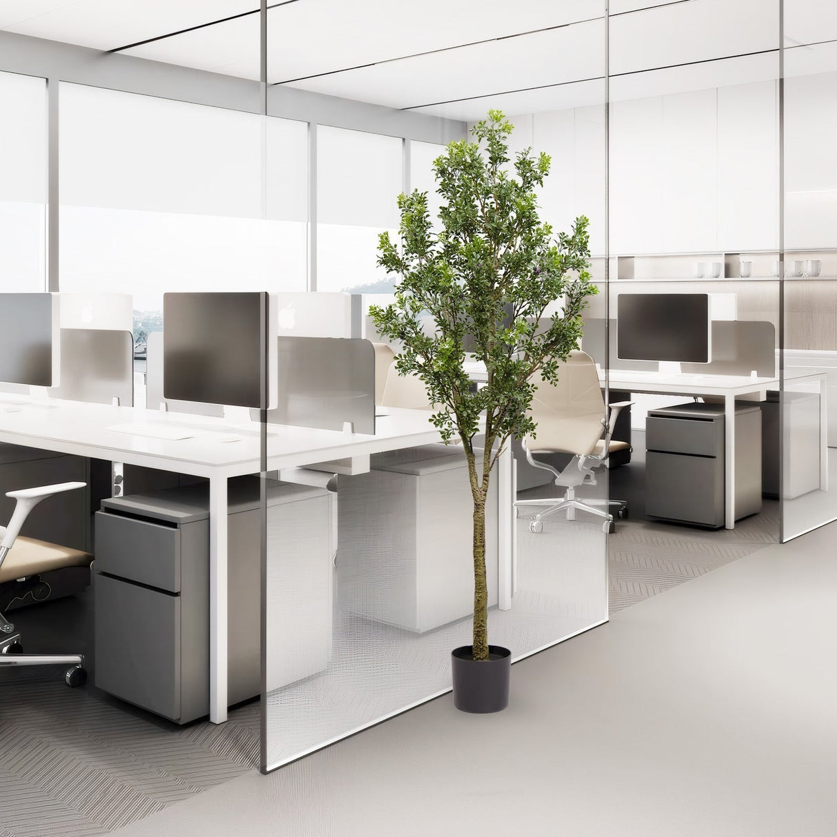 6FT Artificial Tree Tall Lifelike Greenery Plant