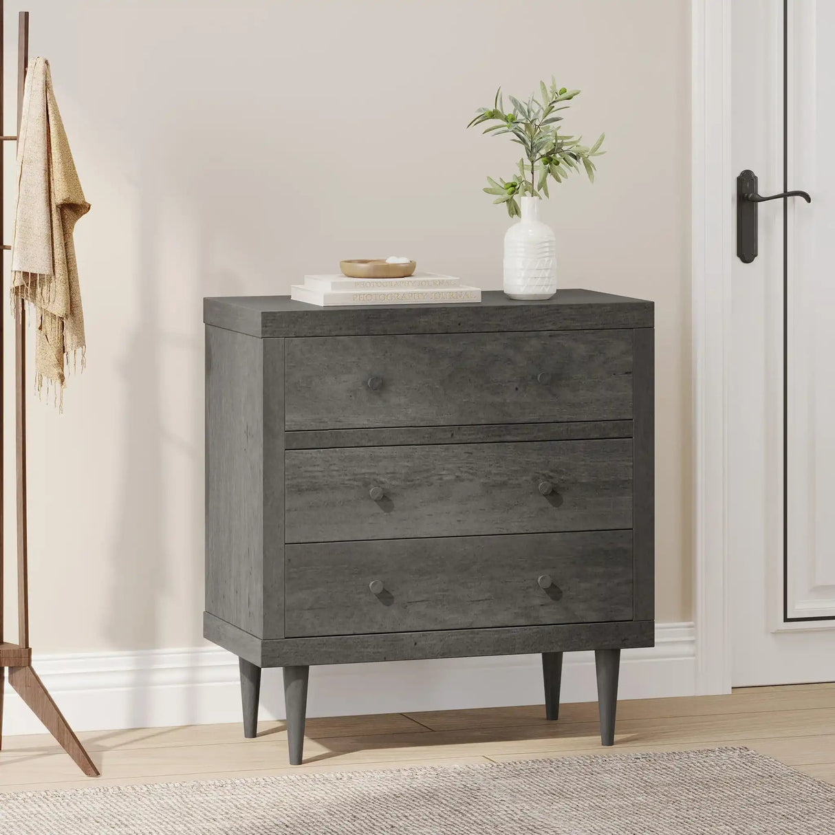 Nystrom - Mid Century Modern 3 Drawer Chest