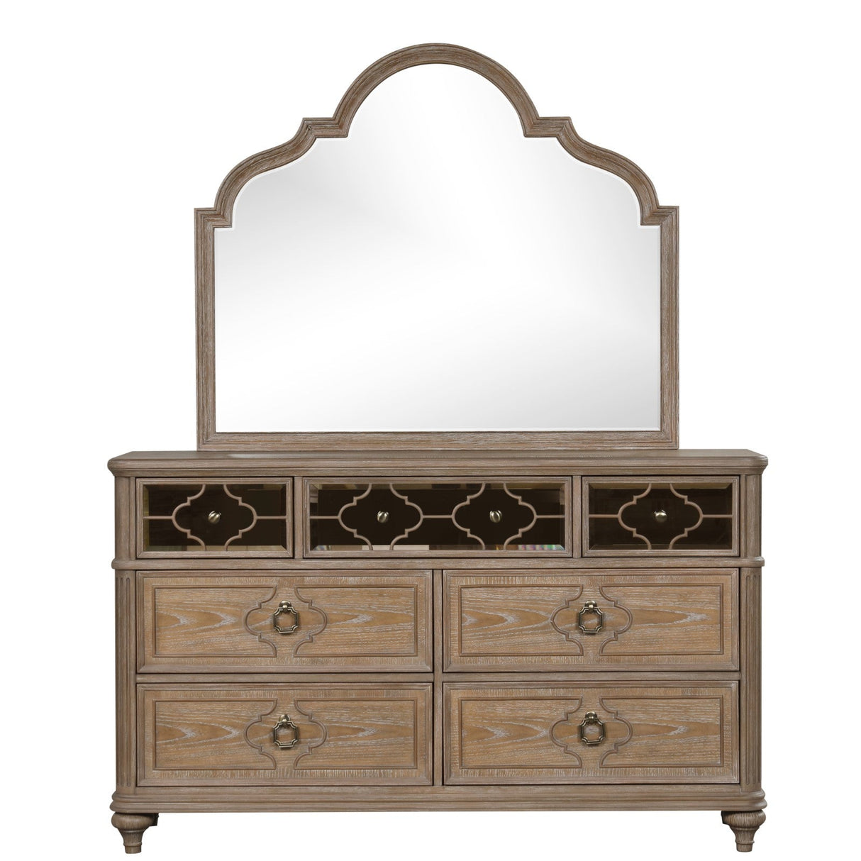 Windsor Rustic Oak Veneer 4-Drawer Dresser
