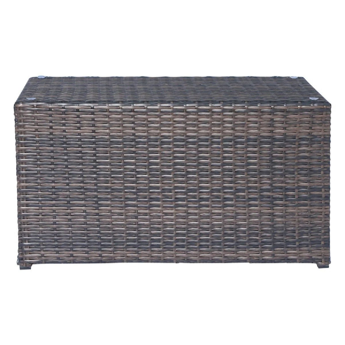 Wicker Outdoor Sectional With Weather Resistant Cushions And Table