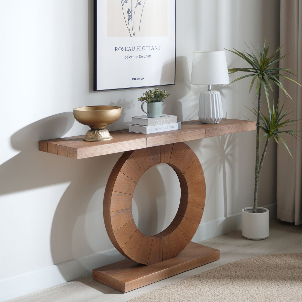 Contemporary Circular Console Table
