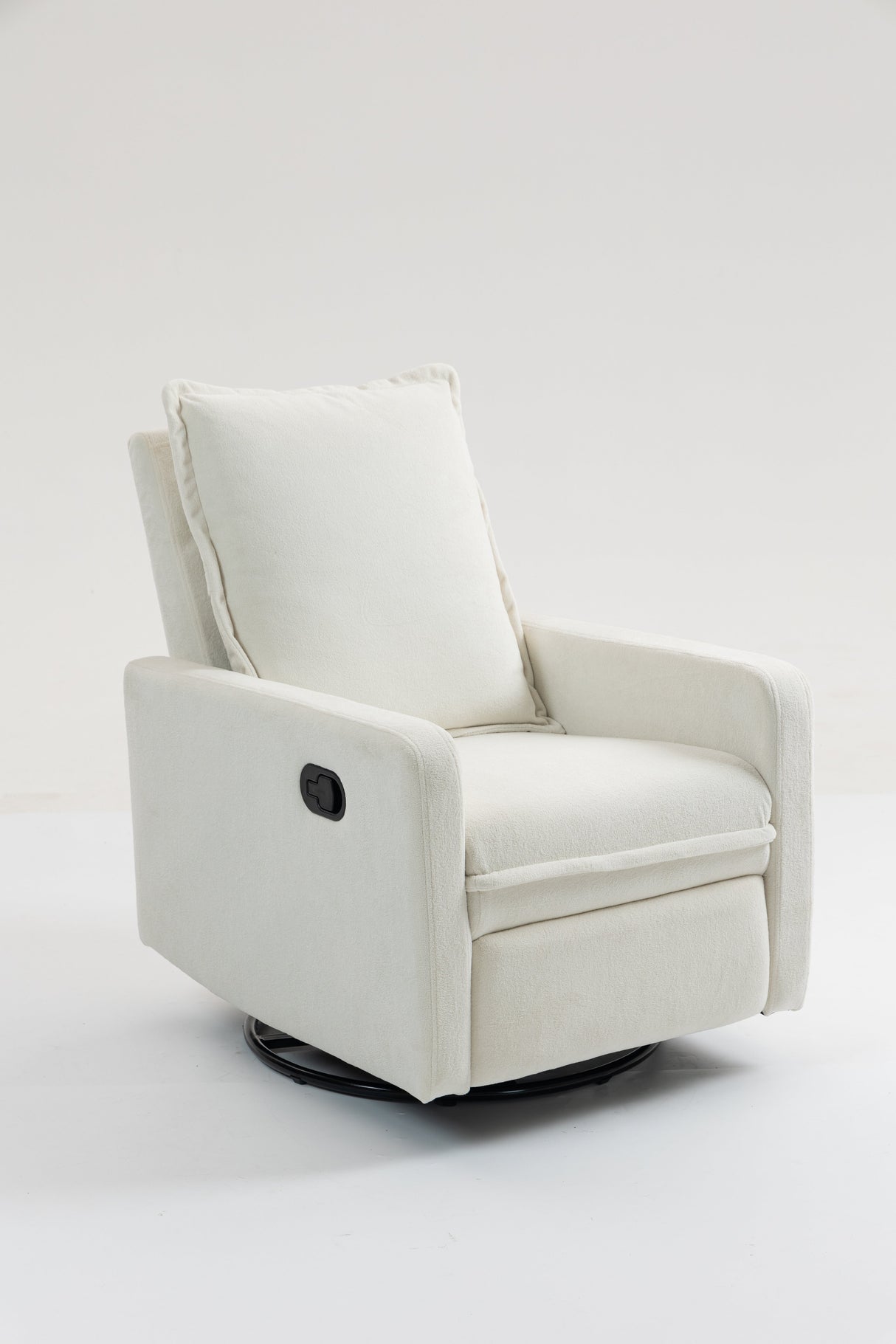 Short Plush Manual Button Armchair Sofa